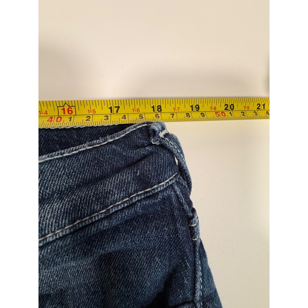 True Religion Men Skinny Jeans Dark Wash Denim Y2K Minimalist Blue 36x32 - Picture 9 of 10